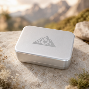 Alpenseife Reisedose aus Metall